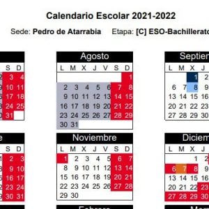            CALENDARIO DEL CURSO 2021/2022 EGUTEGIA